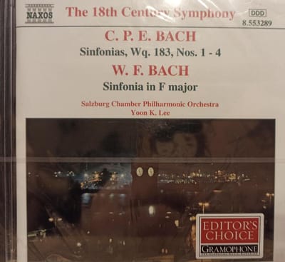 Salzburg Chamber Philharmonic Orchestra, Yoon K. Lee - C.P.E. Bach: Sinfonias | W.F. Bach: Sinfonie in F major (CD)