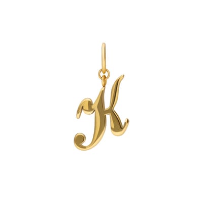 Lucardi Dames Stainless steel goldplated letterhanger voor dames - Hanger - Staal - Goudkleurig