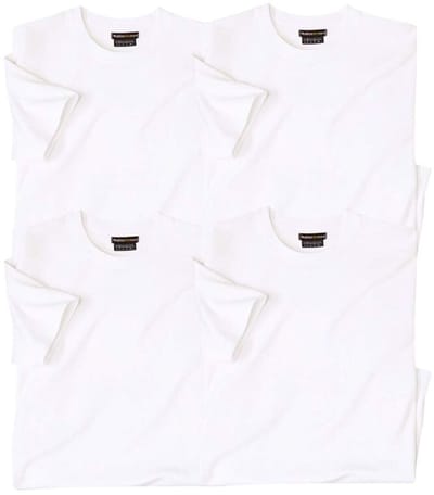 ATLAS FOR MEN - 4-pack witte T-Shirts Atlas® - Heren - Verkrijgbaar in grote maten - L
