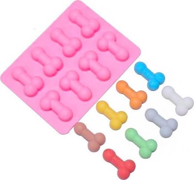 ProductGoods - Siliconen Bakvorm Penis/Piemel - 8 Stuks - Vorm Penis - Bakvormen - Vrijgezellenfeest - Bonbonvorm - Chocoladevorm