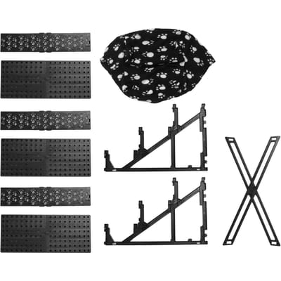 Huisdier Klimladder 3 Treden Draagbaar Antislip Afneembaar Hondentrappetje voor Honden en Katten