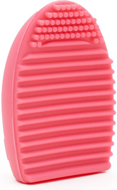 Intirilife Silicone Brush Cleaner in Light Pink - 7,3 x 5,5 x 3 cm - Make Up Brush Cleaning Cosmetic Brush Cleaning Matje voor Make-up Kwasten en Sponsjes