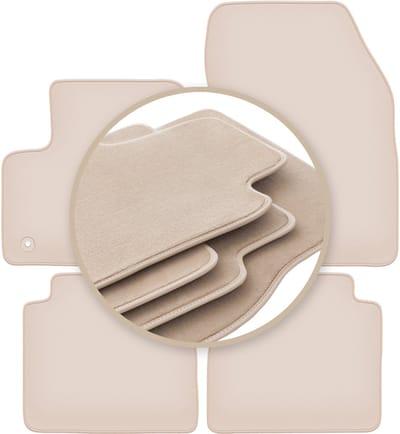 PREMIUM beige vloermatten voor: Citroen e-C4 hatchback 2021-