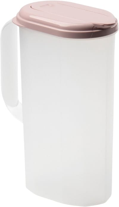 Schenkkan - Limonadekan - Waterkan - met deksel - 2000 ml - oudroze - kunststof