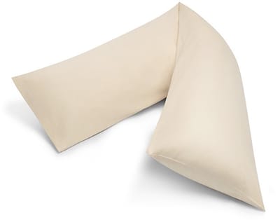 Yumeko kussensloop zijslaper katoensatijn almond milk 37x160 - Bio, eco & fairtrade - 1 stuk