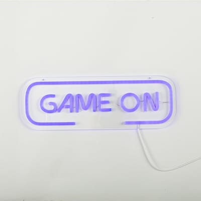 Neon bord game on - Neon lamp - Neon wandlamp - Mancave verlichting - Mancave decoratie - Neon lamp muur - Neonlamp - Cave & Garden