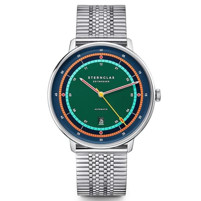 Sternglas S02-HHA08-ME08 HAMBURG AUTOMATIK Edition Argo Heren Horloge - Saffierglas - Staal - Zilverkleurig - Ø 42 mm - Automatisch - Druksluiting