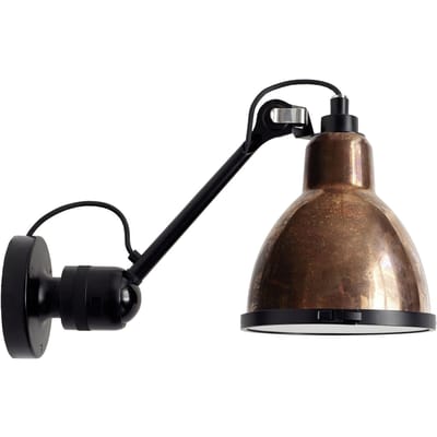 DCWéditions - LAMPE GRAS N°304 XL OUTDOOR SEASIDE wandlamp zwart - niet gepolijst koper - rond - brons