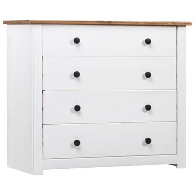 vidaXL - Bijzetkast - Panama - Range - 80x40x73 - cm - grenenhout - wit
