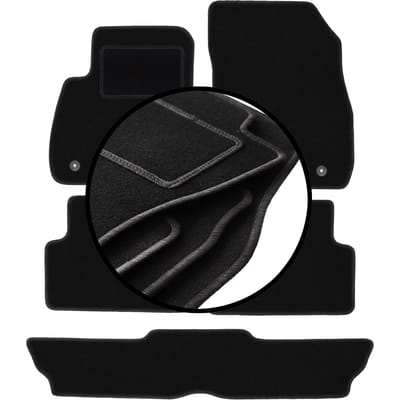 Complete set veloursmatten voor: Opel Zafira C 7-zits (2012-2019)