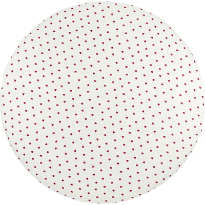 Meyco Baby Sweet Heart Hoeslaken Boxmatras Rond - White/Red - 90/95cm