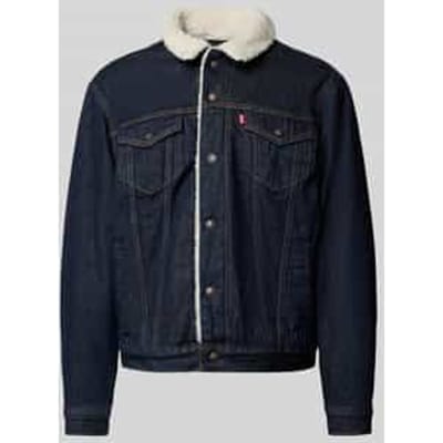 Jeansjack met voering van teddybont, model 'GIVE IT A RINSE'