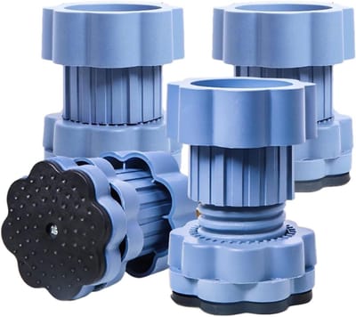 Anti-vibratie pads - Wasmachine voetjes - Apparaten Stabiliseren - Mechanische Damping - 4 stuks - Zwart