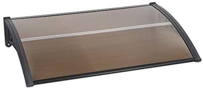 Deurluifel Afdak voor Voordeur, Terras, Balkon en Raam - Bruin (80 x 120 cm)