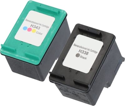 Huismerk geschikt voor HP 338 / 343 XL Inktcartridges - Geschikt voor PSC 1610 - DeskJet 5740 - 6540 - OfficeJet H470 - Photosmart 2575 - 2610 - 8450 - C3100 - C3180