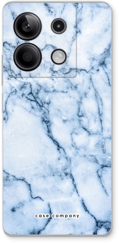 Case Company® - Hoesje geschikt voor Xiaomi Redmi Note 13 5G hoesje - Blauw marmer - Soft Cover Telefoonhoesje - Bescherming aan alle Kanten en Schermrand