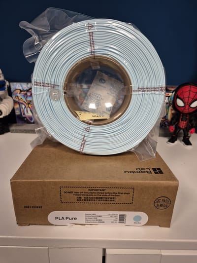Bambu Lab PLA Pure - Baby Blue (Lichtblauw / Pastelblauw) - 3D Printer Filament - 1.75mm - 1kg - Premium Matte Refill