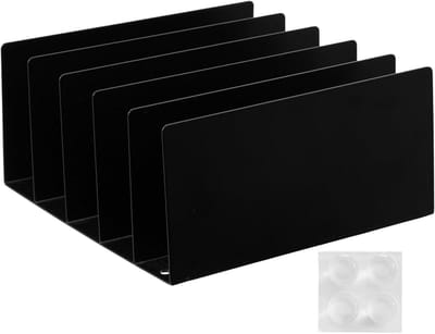 Bureau Organizer - Documentenhouder - Werkplek Organiseren - Ruimtebesparend Verticaal - 8x16x8 cm - Zwart