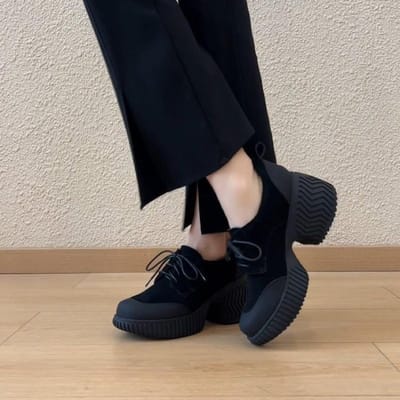 Vintage Klein Platform Ronde Neus Vetersluiting Schrobben Splice Instappers Dames Pendelaar Veelzijdig Diepe Mond Enkel 40