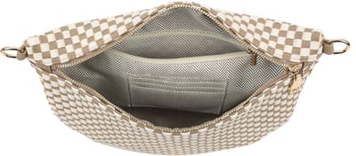 Giuliano geweven crossbody heuptas Rilana - Dames - Taupe