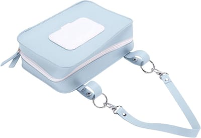 Luiertas Doekjeshouder - Vochtige Doekjes Tas - Onderweg Hygiëne - Verstelbare Riem - 23 cm - Blauw