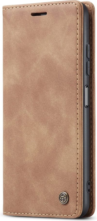 Casemania Hoesje Geschikt voor Oppo A79 - Sienna Brown - Dunne Portemonnee Book Case - Slim Wallet Case met Pasjeshouder