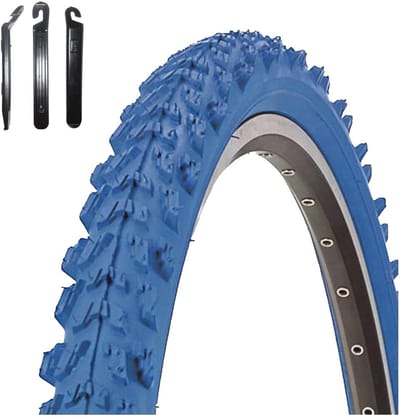 Fietsbanden Set - MTB Buitenband - Mountainbiken Fietsen - Inclusief Bandlichters - 26 Inch 50-559 - Blauw