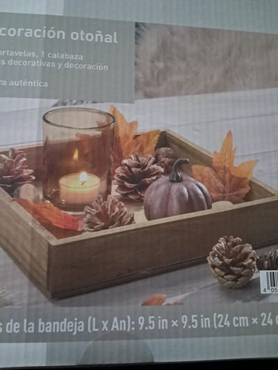 Livarno Home Herfst Decoratie set - 19-delig - Dienblad - Theelichthouder - Pompoen - Bladeren - Decoraties