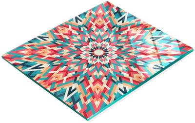 Gehard multifunctioneel decoratief caleidoscoopglasbord 60x52 cm