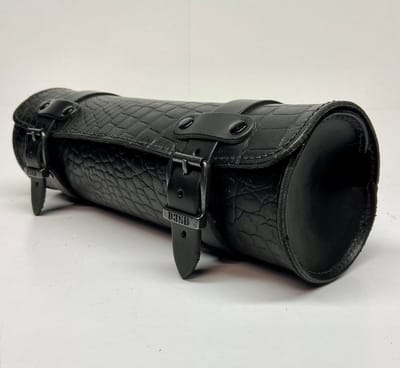 Dries Design D3SD - Roltas - Toolrol - Gereedschaps rol - Tool rol - Harley - Yamaha - Honda - Suzuki - Kawasaki - Leder - Rolletje – zwart - alligator – 33 x 10 cm