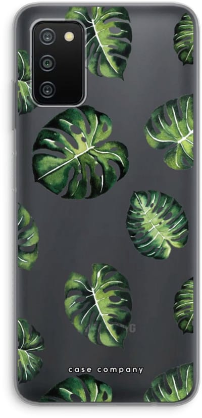 Case Company® - Hoesje geschikt voor Samsung Galaxy A03S hoesje - Tropische bladeren - Soft Cover Telefoonhoesje - Bescherming aan alle Kanten en Schermrand