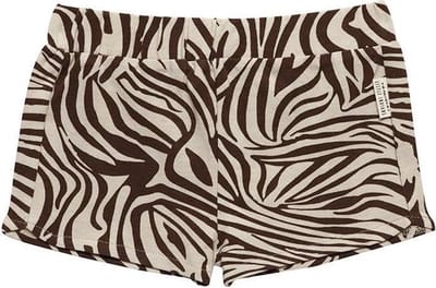 Little Indians Short Zebra Meisjes Katoen Bruin/crème Maat 80