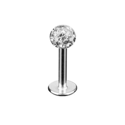 Aramat Jewels | Piercings | Transparante Kristal Helixpiercing - labret | | | |3mm | Staal | Volwassenen | Verkleurd niet