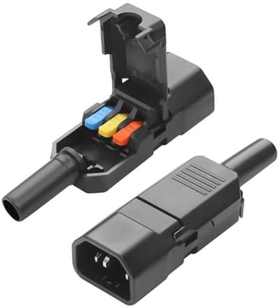 C14 Netstekkeradapter 10A - Voedingsadapter voor Zelf Aansluiten - 2 Stuks