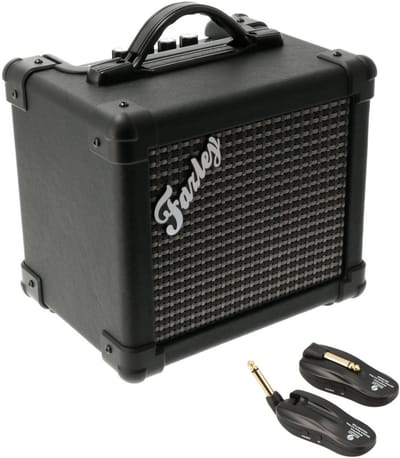 Gitaarversterker 10W - incl. draadloos systeem - Fazley Kubo BT 10 - Zwart