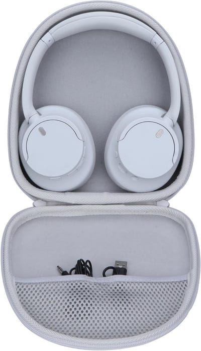 Beschermhoes voor Draadloze Bluetooth Noise Cancelling Hoofdtelefoons - Geschikt voor Sony WH-CH720N, WH-CH520, WH-CH510, WH-CH710N, XB900N, WH-CH700N en WH-XB910N (Wit)
