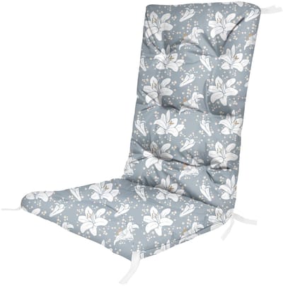 FEROCITY - Tuinstoelkussens - Comfortabel, duurzaam - Voor meubels van pallets - 130 x 50 x 5cm - Polyester - Lelies