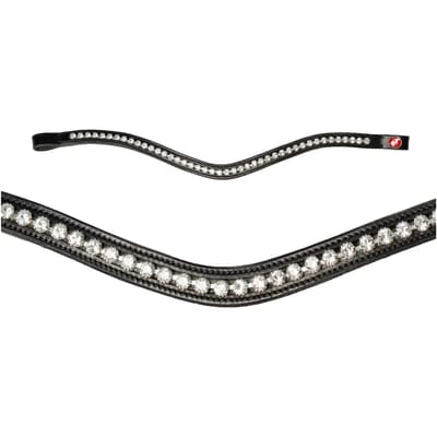 Frontaal voor paard Kieffer Ultrasoft Amy curved browband not lined