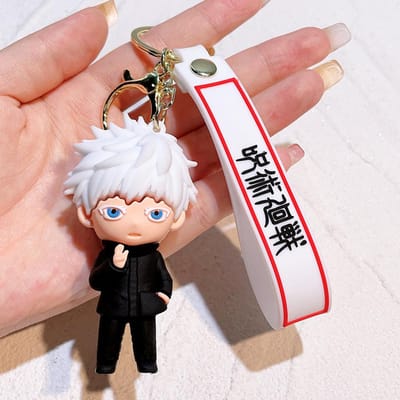 Jujutsu Kaisen Anime Porte-clés Figurine Gojo Satoru Itadori Yuji Porte-clés Personnalisé Dessin Animé Jouets Drôles Cadeau pour Amis brown