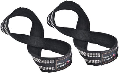 Allecto - Gewichtheffen Polsband - Figuur 8 Riemen - Antislip Comfort - Formaat S - Ideaal voor Deadlifts - Verhoog je Kracht - Geschikt voor Gym e...