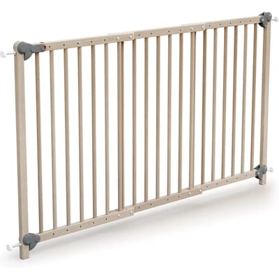 WEBABY Uitschuifbaar babyhekje in hout Beuken onbewerkt 150 cm LOKEE