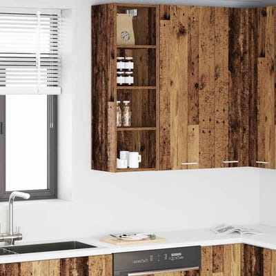 vidaXL - Hangkast - Oudhout - 30 - x - 29,5 - x - 100 - cm - Bewerkt - hout