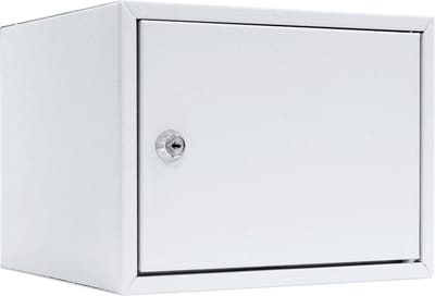 Rottner Meubelkluis Home Case 2 - Cilinderslot - Interne scharnieren - Hotelkluis - Privékluis - 19x25x23cm - Staal - Wit