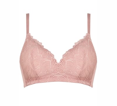 Naturana padded lace soft BH maat 95B pink rose