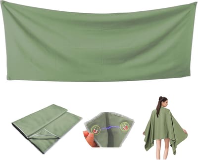 Strandhanddoek - Magnetische Handdoek met Hoekmagneten - Groot Formaat 75x30 cm - Microfiber Snel drogend en Zandvrij - Met Opbergtas - Geschikt voor Zwembad Kamperen en Reizen - Groene Kleur