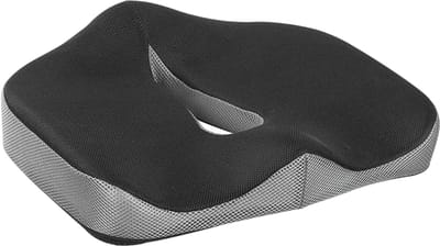 LOGILINK Professional Orthopedisch stuitbeenkussen met traagschuim en draaghendel, zwart