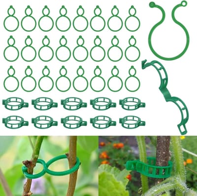 Famanu – 300 stuks plantenclips - plantenclips voor klimplanten - herbruikbare plantenklemmen - instelbare plantenclips voor bloemen - planten - groenten - tomaten