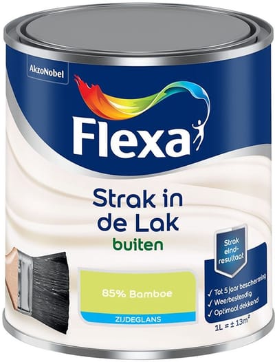 Flexa - Strak In De Lak Buitenlak Zijdeglans - 85% Bamboe - Mengverf - 1 L