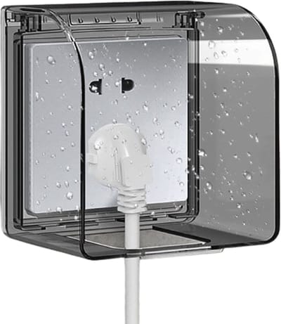 1stuk - Outlet Cover Kindveilig 86 Model Universele waterdichte stopcontactbehuizing - 12,2×10,8×7,3 CM - Waterdichte buitencontactdozen Geschikt voor schakelaar