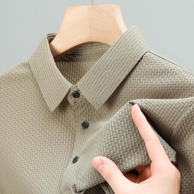 Kortmouw Heren IJszijde POLO Shirt Zomer Heren T-shirt Nieuw Zakelijk Casual Mesh Ademend Dun Top Herenkleding 3XL